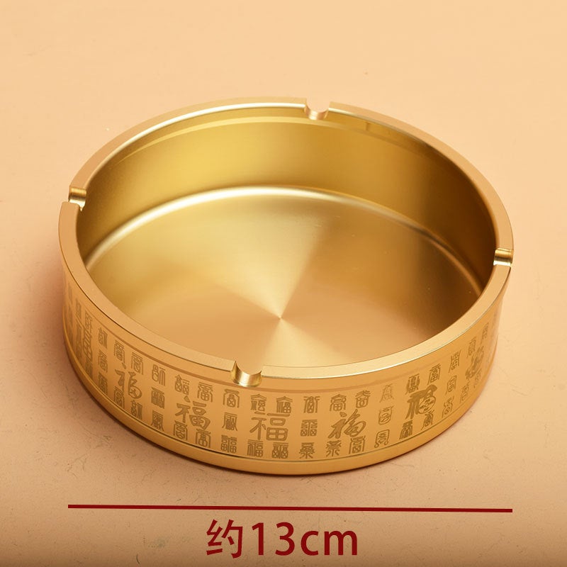 Brass Ashtray Large Baifu Ashtray Home Living Room Decoration Crafts Decoration Five Tigers Blessing Small Goods - Image 1